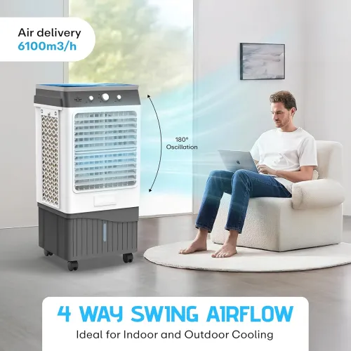 Image of Power Guard Ice Max 65L Air Cooler | High Speed Fan | 3 Speed control |