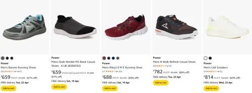 Image of Power Men's Shoes at minimum 65% Off