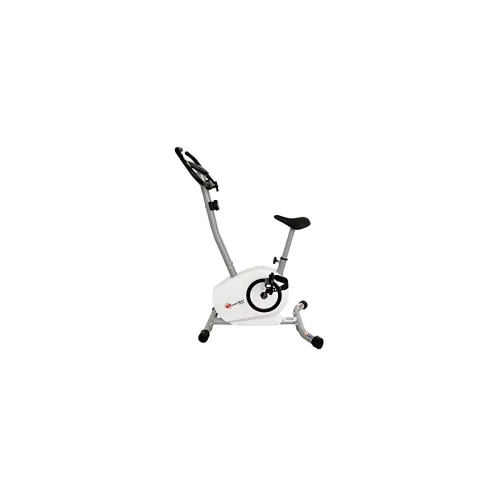 Image of PowerMax Fitness BU-515-AL502 Steel Magnetic Exercise Upright Bike, Grey, White, Max user weight 100KG