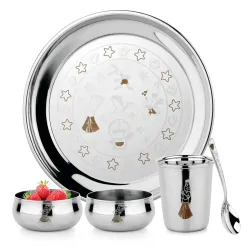 Prabha Stainless Steel Kidoz Baby Thali Set