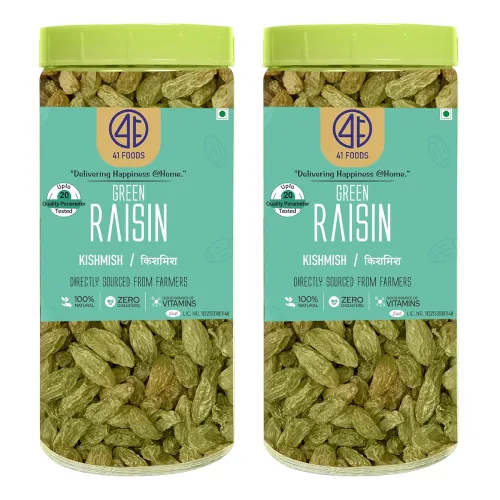 Image of Premium Fresh Green Raisins 100% Natural Kishmish Kismis Sweet Soft Chewy Antioxidants Fiber Vitamin B Tasty