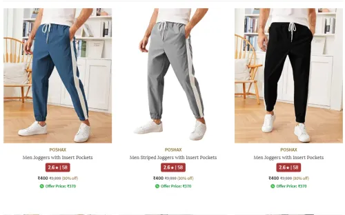 Image of Premium Men's Trackpants Minimum 84% Discount