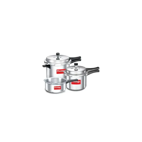Image of Prestige 2L+3L+5 Litres Pressure Cooker Aluminium Combo