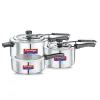 Prestige Nakshatra Essential Svachh Stainless Steel Pressure Cooker Combi (5L+3L+2L) with 2 Lids