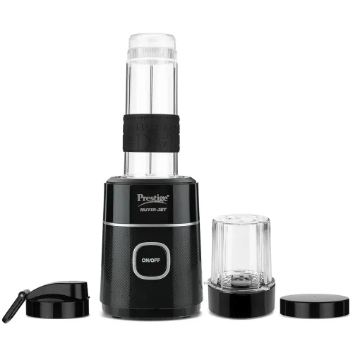 Image of Prestige Nutri-Jet Mixer Grinder with 2 Jars| 450 Watts| Sipper Lid & Additional Cover Lid|