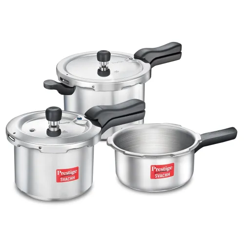 Image of Prestige 2L+3L+5 Litres Svachh Outer Lid Aluminium Combo Pressure Cooker