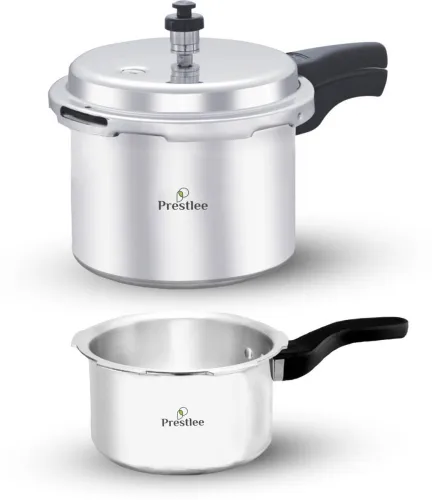 Image of Prestlee Aluminium Pressure Cooker Combo | 2L + 3L | Outer Lid