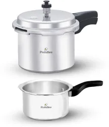 Prestlee Aluminium Pressure Cooker Combo | 2L + 3L | Outer Lid
