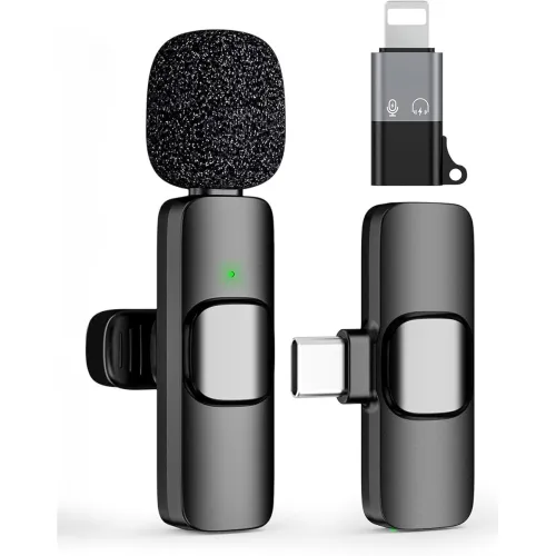 Image of Primate GT9 Dual Wireless Microphone Bluetooth Collar Mic for iPad