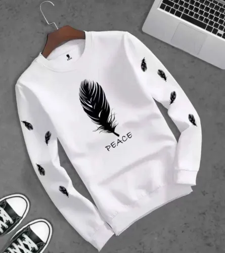 Image of Printed Men White T-Shirt