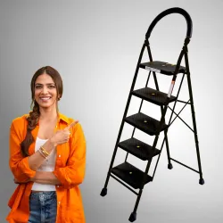 ProHome 5 Step Steel Ladder for Home