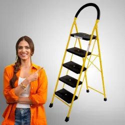 ProHome 5 Step Steel Ladder