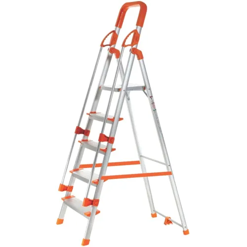 Image of PROHOME 5 Step with Hand Railing Foldable Aluminium Ladder for Home