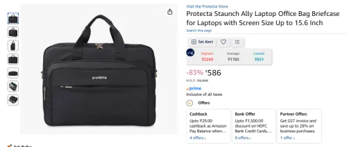 Image of Protecta Staunch Ally Laptop Office Bag