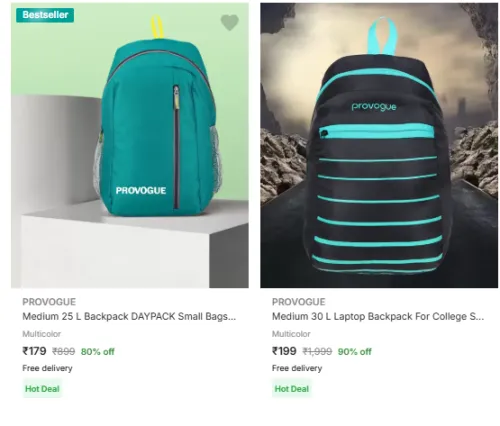 Image of PROVOGUE Backpack Minimum 75% Discount