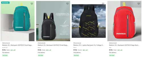 Image of PROVOGUE Backpack Starting @₹179