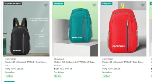 Image of Provogue Backpacks starting at ₹179