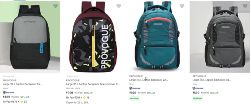 Image of PROVOGUE Large 32 L Laptop Backpack Upto 88% Discount