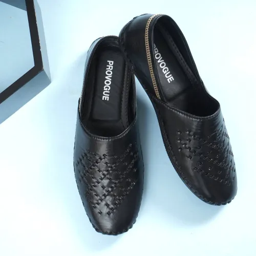 Image of PROVOGUE SABHYA Loafers For Men (Black , 9)