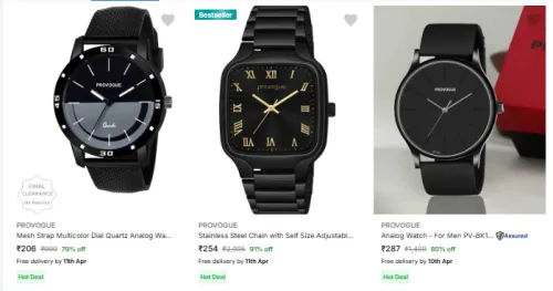 Image of Provogue Wrist Watches @ Up to 91% Discount