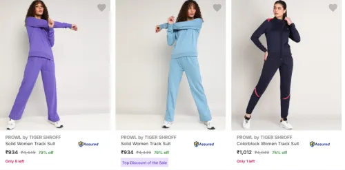 Image of Prowl Women Tracksuit Minimum 70% Discount