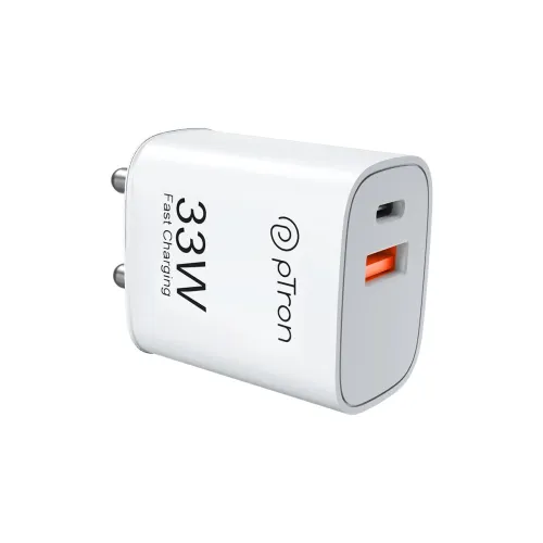 Image of pTron 33W Dual Port Gan USB Type A Charger