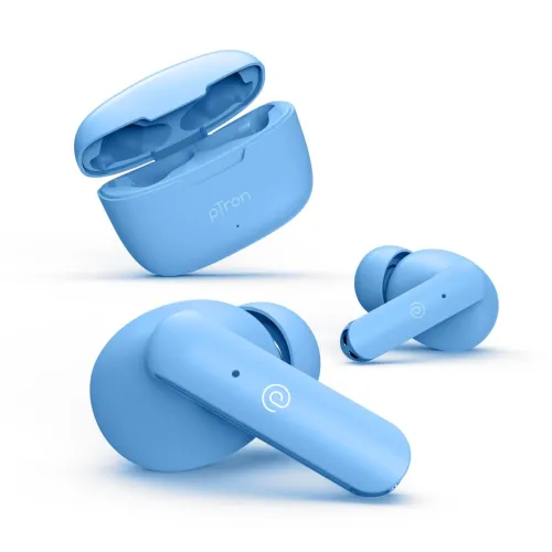Image of pTron Bassbuds Duo in-Ear Wireless Earbuds, Immersive Sound.
