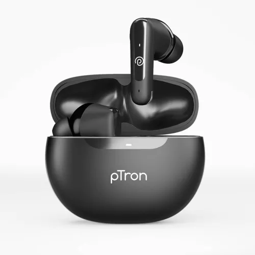 Image of pTron Bassbuds Vibe TWS (Black)
