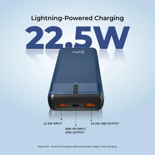 Image of pTron Dynamo Surge 20000mAh 22.5W Fast Charging Power Bank