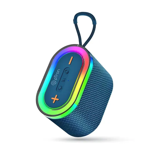 Image of pTron Fusion Pop 12W Bluetooth Speaker with Pristine Sound, 10hrs Playback, Rhythmic RGB LEDs