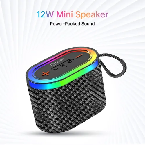 Image of pTron Fusion Pop 12W Bluetooth Speaker with Pristine Sound, 10hrs Playback