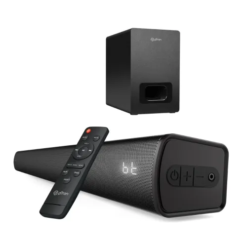 Image of pTron Jazz Pro 160W Soundbar with Wired Subwoofer for TV