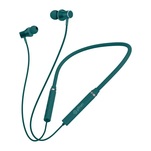 Image of pTron Tangentbeat Bluetooth Neckband (Dark Green)