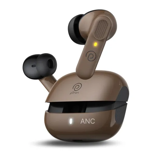 Image of pTron Zenbuds 1 V2 ANC Bluetooth in Ear Earbuds,13Mm Hyperdrivers with 4D Panaromic Audio,4 Quadpro ANC Mics,40Ms Low La