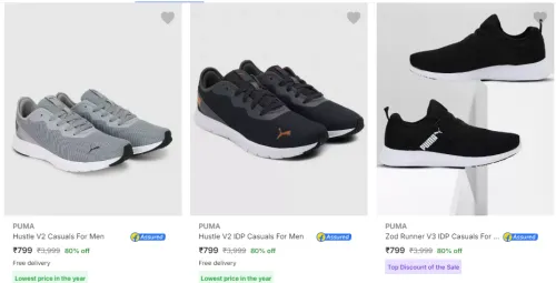 Image of Puma Branded Shoes @ Minimum 80% Discount