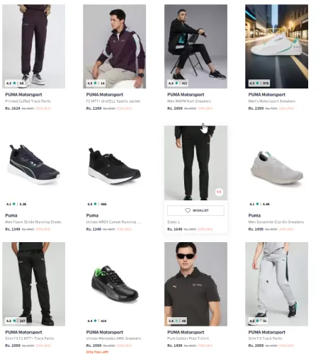Image of Puma Men Shoes & Clothing Flat 70% Discount