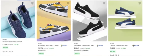 Image of Puma Men's Footwear at minimum 70% Discount