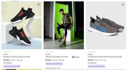 Image of Puma Men's Running Shoes at Minimum 70% Discount
