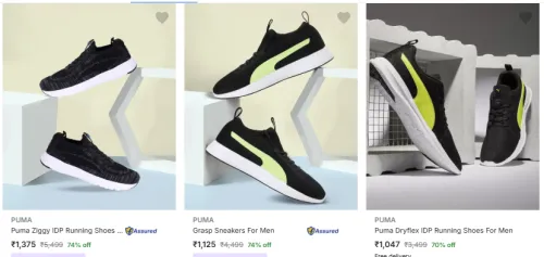 Image of PUMA Men's Running shoes at Minimum 70% Discount