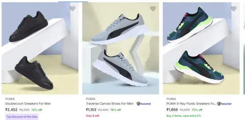 Image of PUMA Men's Shoes at Minimum 70% Off