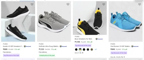 Image of Puma Men's Sneaker starting at just ₹889