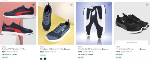 Image of PUMA Reeping Sneakers For Men up to @ ₹77% Discount