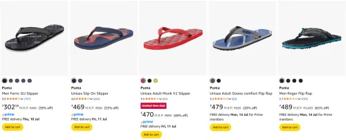 Image of Puma slipper starting @ ₹302