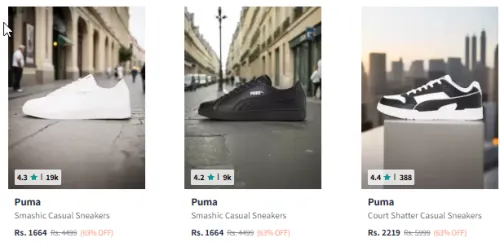 Image of Puma Smashic Casual Sneakers up to @₹63% Discount