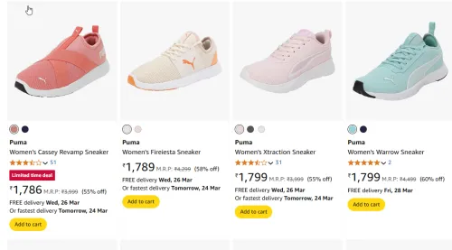 Image of Puma Women's Sneaker Starting At @₹890
