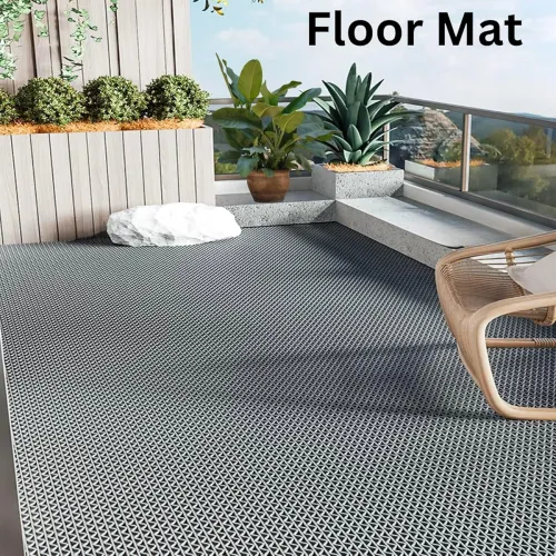 Image of Purav Light Rubber Door Mat (4x20 ft, Grey)