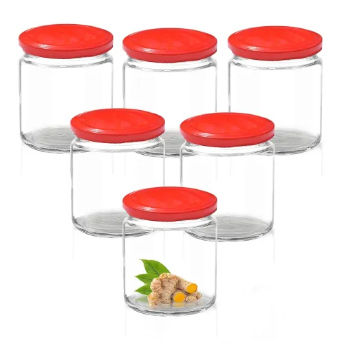 Image of Pure Source India Glass Storage Jars 190 ml, 6 Piece