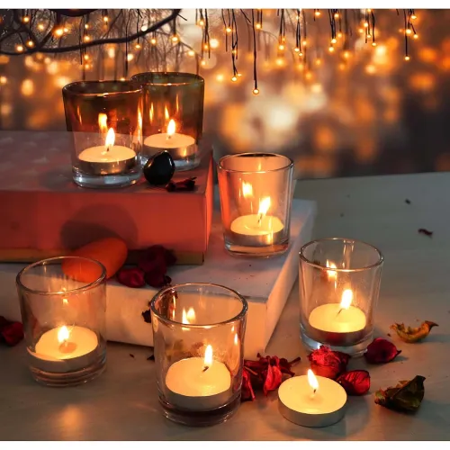 Image of Pure Source India Glass Votive Tealight Candle Holder