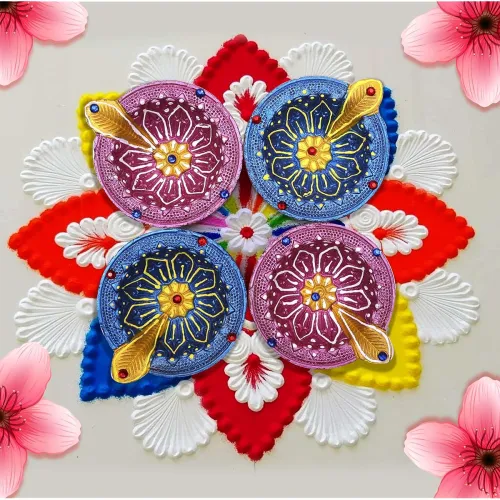 Image of Pure Source India terracotta diya, pack of 8.
