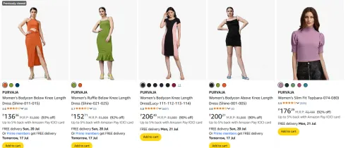 Image of PURVAJA Women’s Dress Up-to 96% Discount